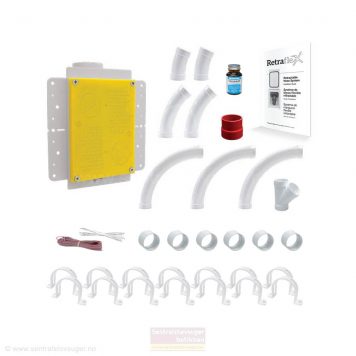 Basic Installasjonspakke 02 med ekstra delepakke for Retraflex slangesystem - "Hide A Hose"