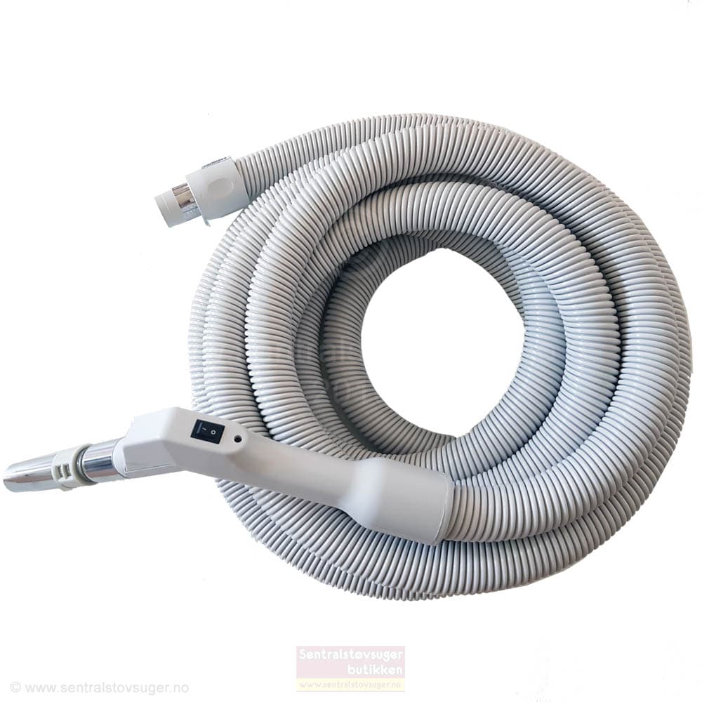 Plastiflex Slange /børstesett med start / stoppbryter på håndtaket. Original slange til sentralstøvsugere - Bilde 4