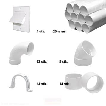 Tilførselspakke for 4 uttak Retraflex / Hide A Hose